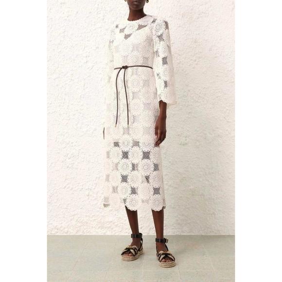 ZIMMERMANN Dresses & Skirts - NEW ZIMMERMANN junie lace midi dress in ivory